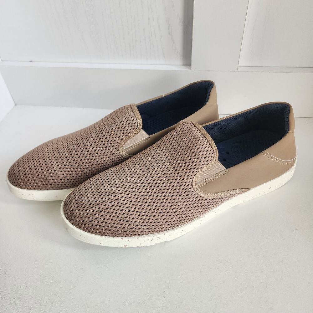 Island Surf Company FCM Destin Rebound Recovery Slip on Tan Mesh Men's Sz 11 NEW